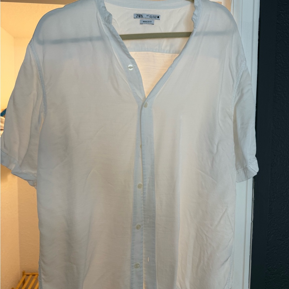 Zara Men's White Blade Button Up Shirt